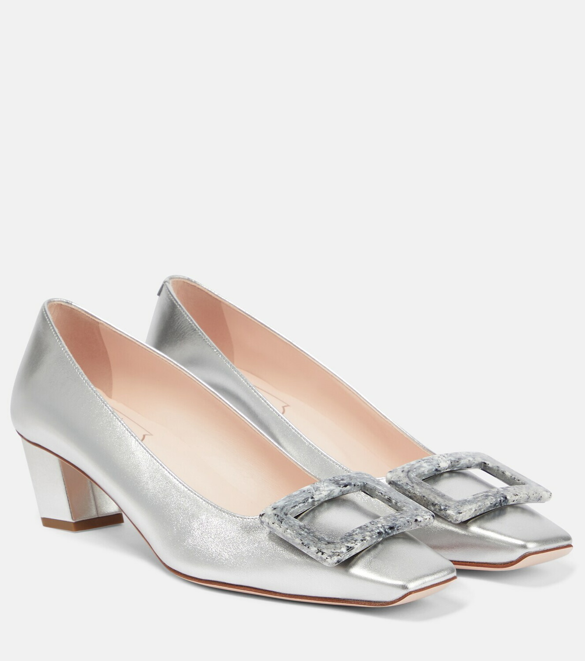 Roger Vivier Belle Vivier metallic leather pumps Roger Vivier