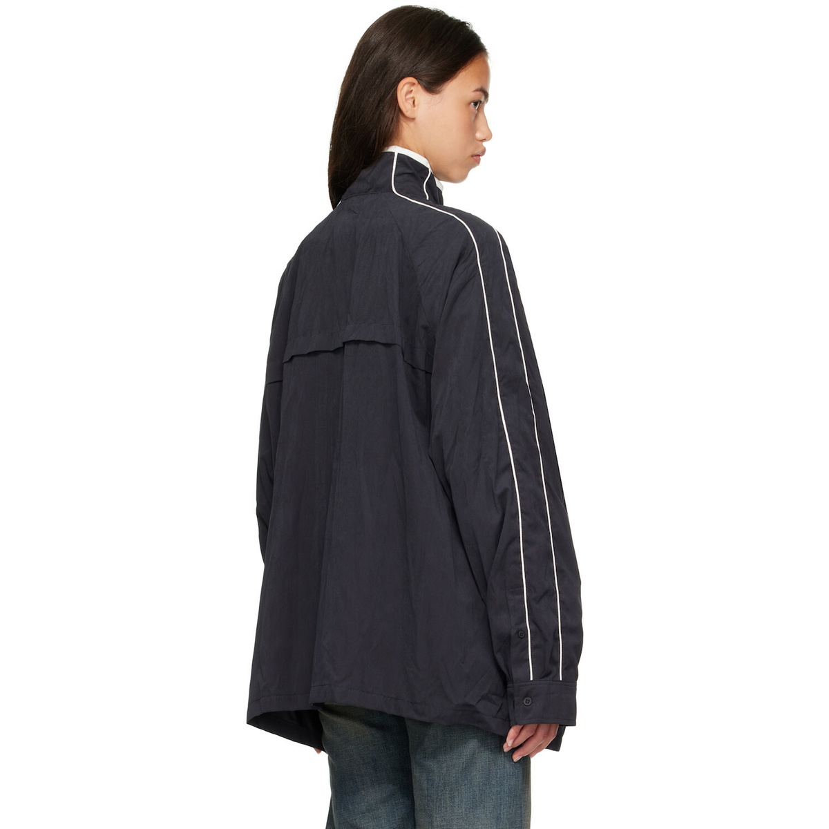 Balenciaga Black Fluid Peachy Track Jacket