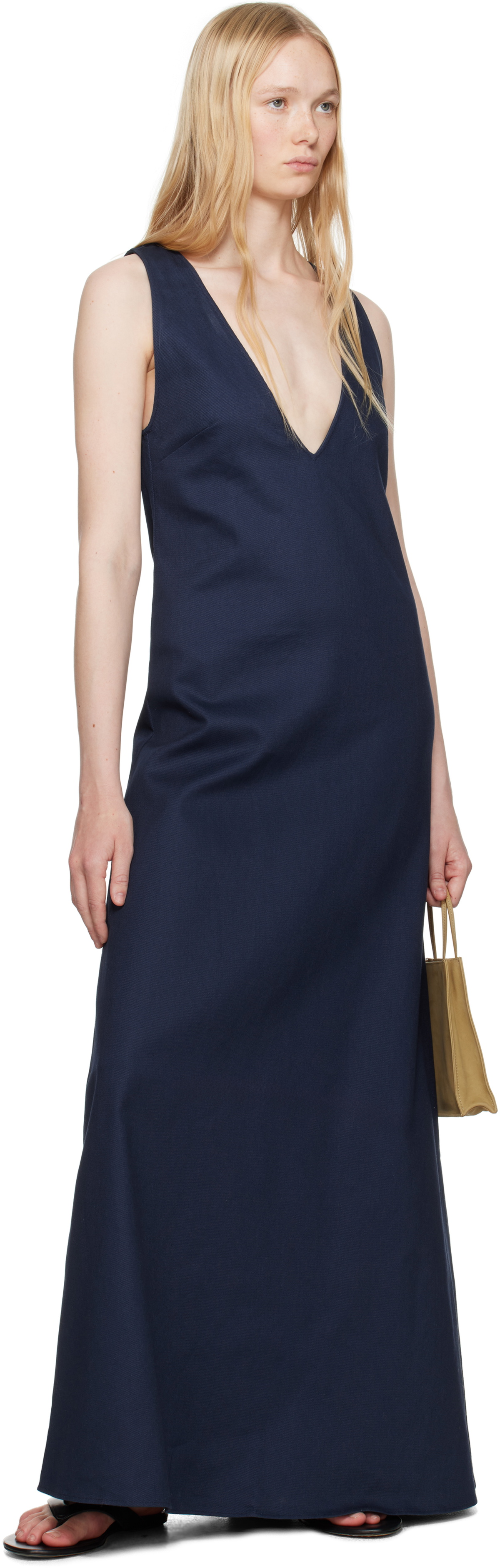 Ruohan Navy Kee Denim Maxi Dress