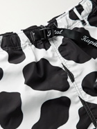 KAPITAL - Wide-Leg Cow-Print Poplin Shorts - White
