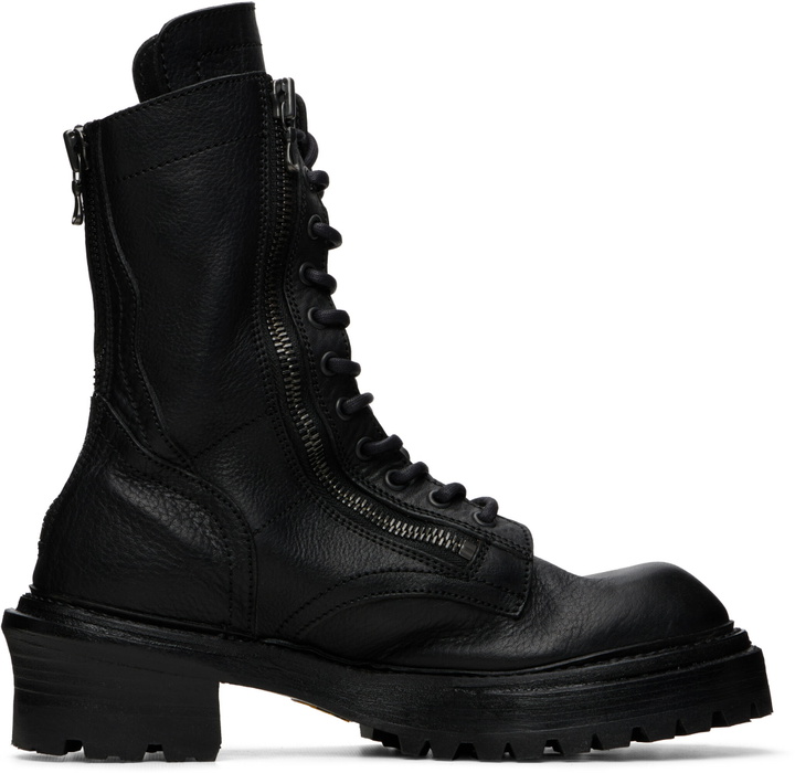 Photo: Julius Black Side Zip Lace Up Boots