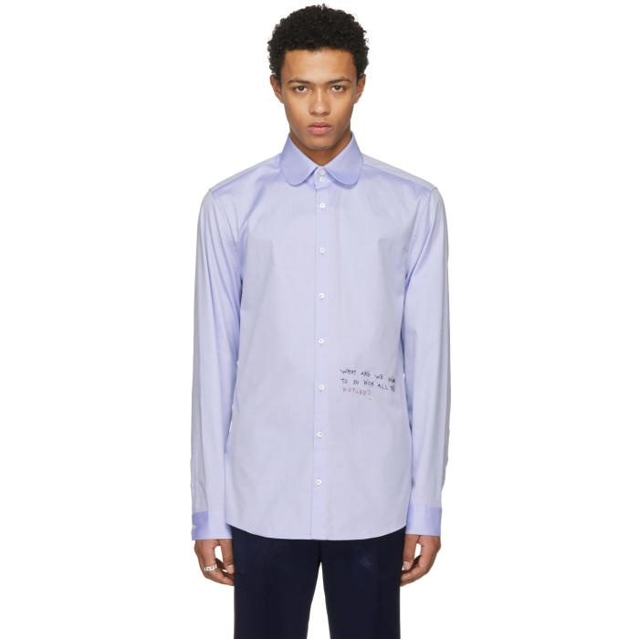 Photo: Gucci Blue Embroidered Shirt