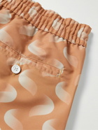 Frescobol Carioca - Straight-Leg Mid-Length Printed Swim Shorts - Orange