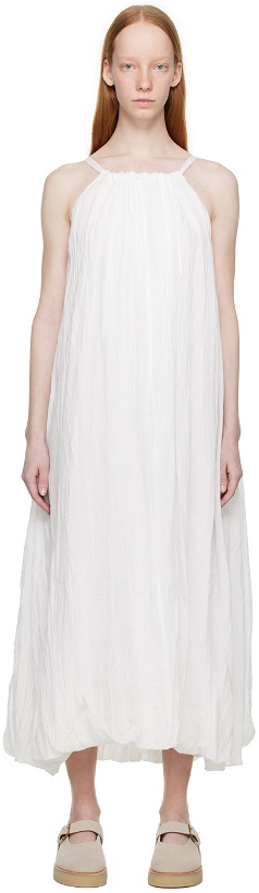 Photo: Missing You Already White Wrinkle Midi Dress