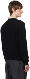 LEMAIRE Black Deep V-Neck Sweater