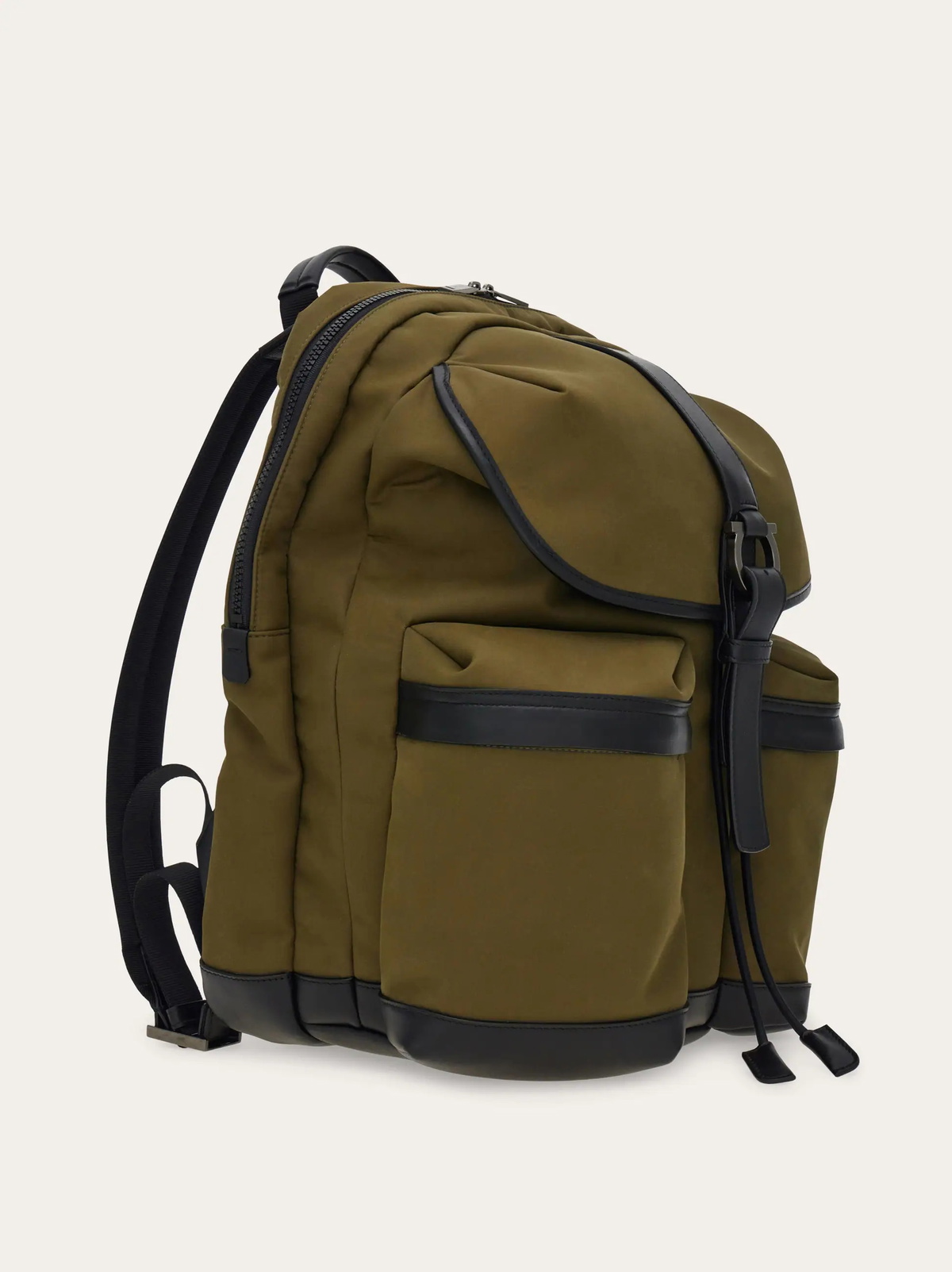 Ferragamo Mens Canvas backpack in Green