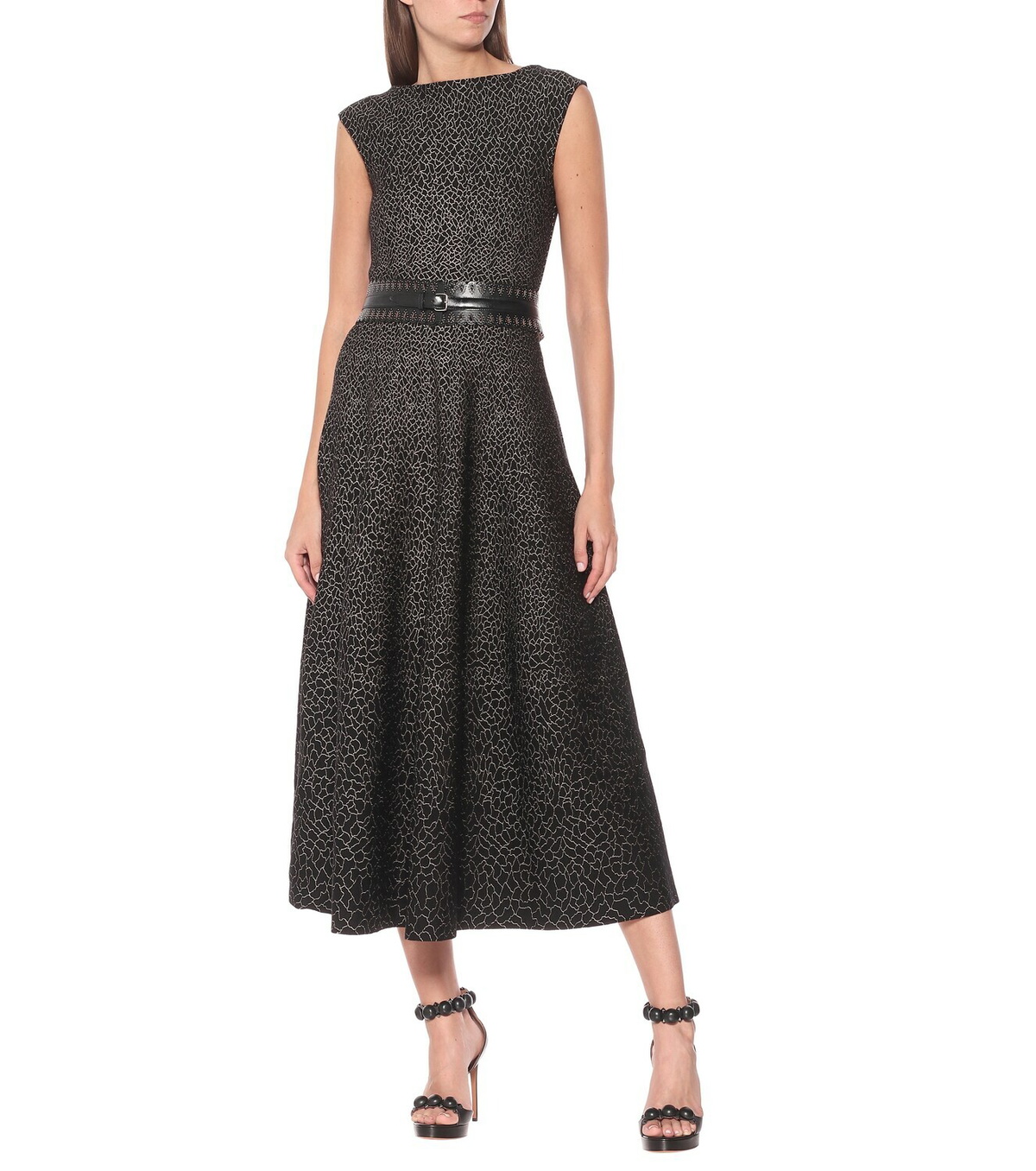 Alaïa Stretch-jacquard midi dress ALAÏA