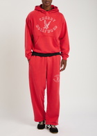 Cherry Los Angeles Hollywood Hooded Cotton Sweatshirt Red