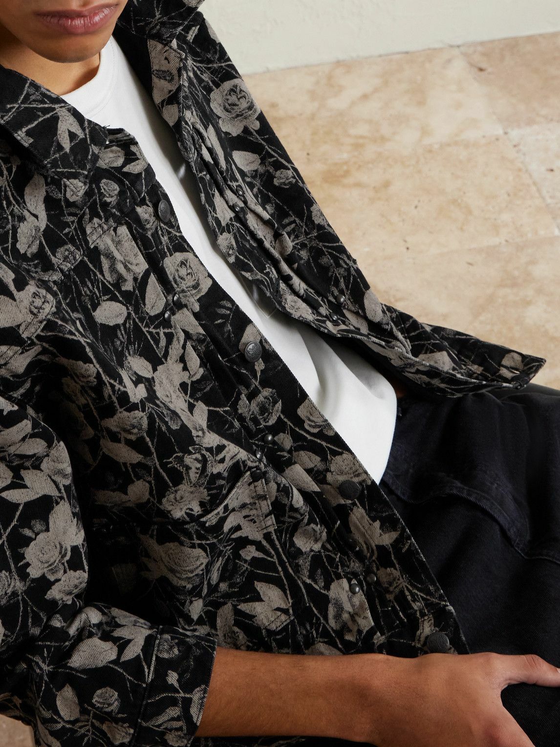 Needles - Printed Denim Jacket - Black