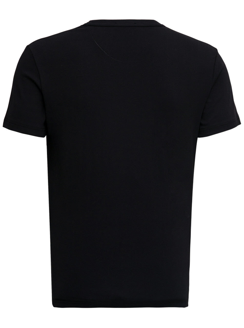 Tom Ford Black V-neck T-shirt Short Sleeves In Cotton Stretch Man
