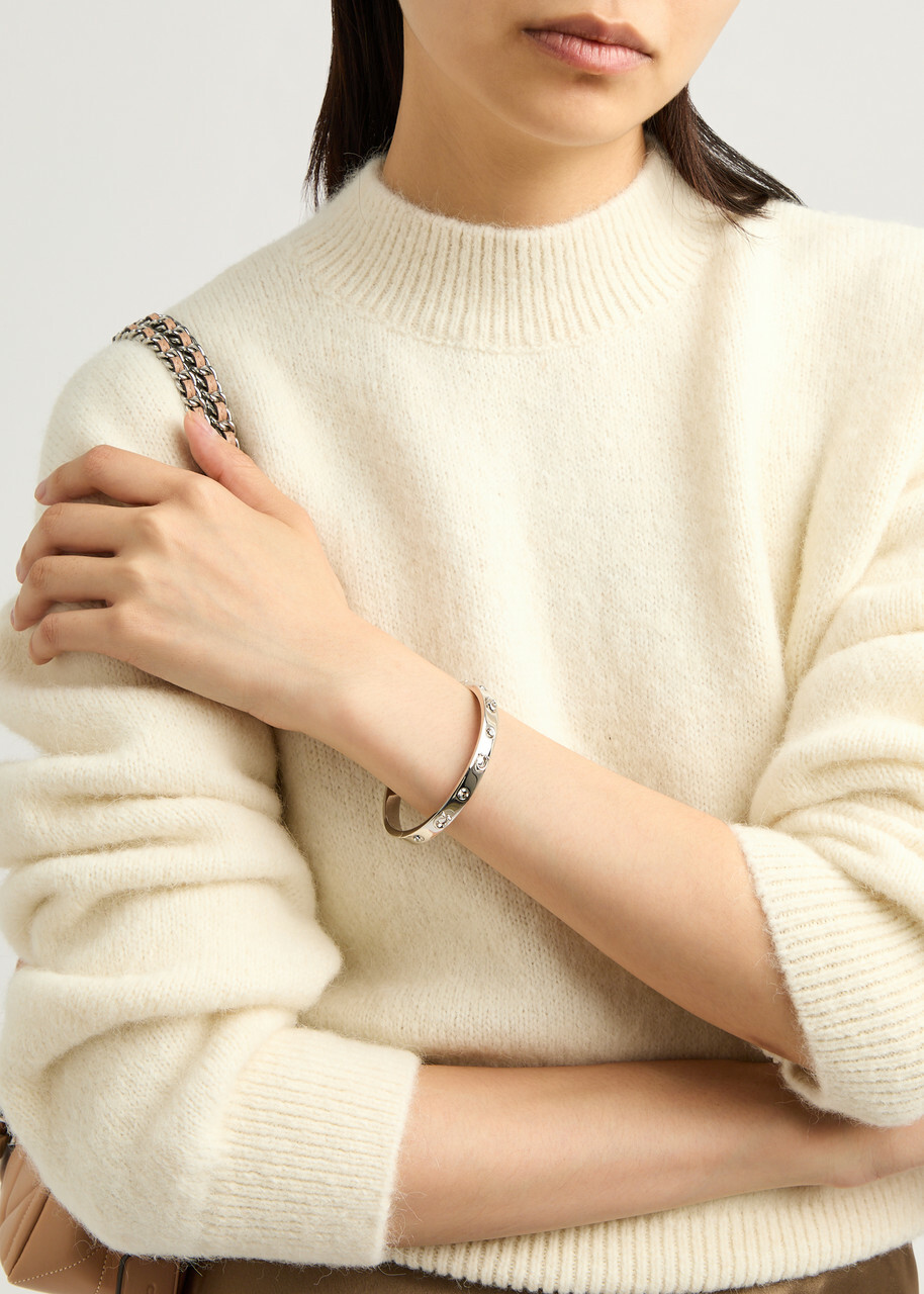 Coach Logo Crystal-embellished Bracelet - Silver - One Size