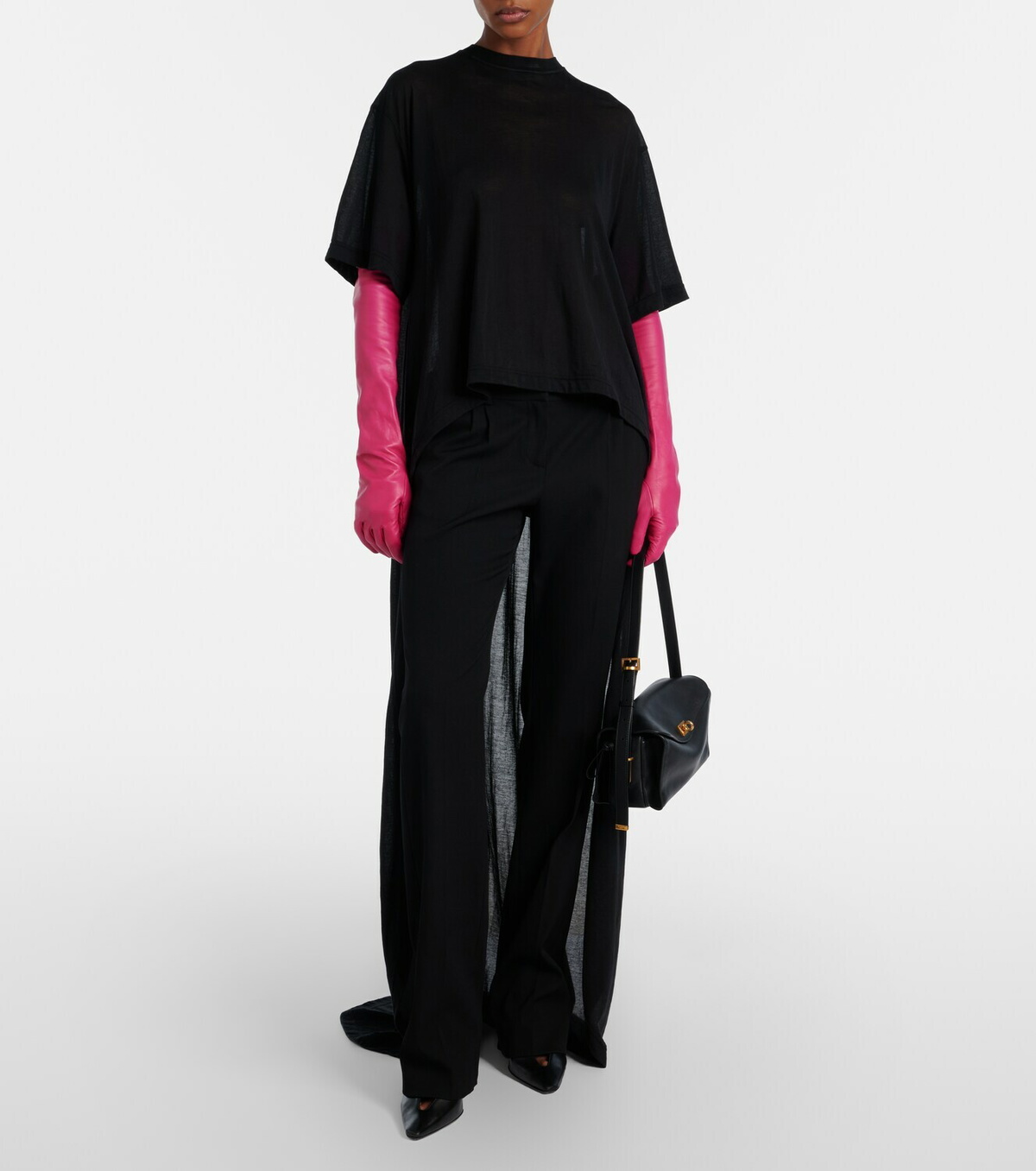 Balenciaga Draped cotton jersey T-shirt