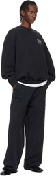 VETEMENTS Black 'Global MF' Sweatshirt