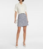 Carolina Herrera Checked cotton-blend miniskirt