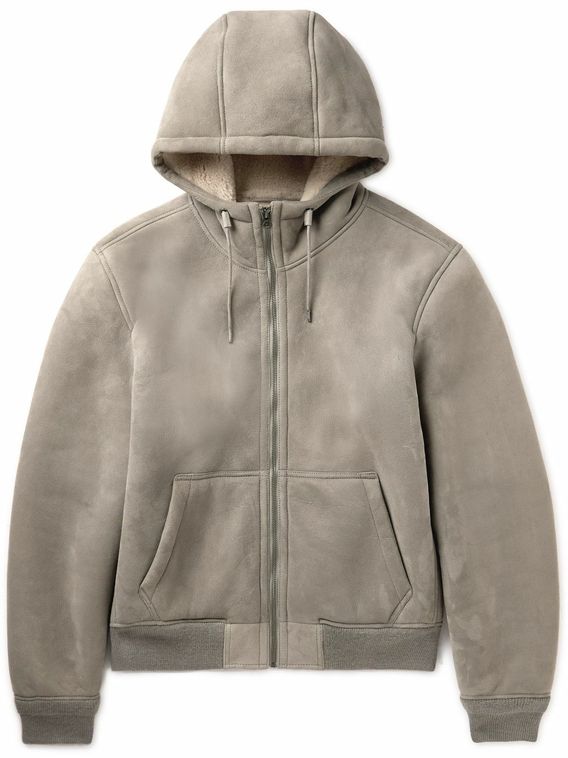 Polo Ralph Lauren - Henson Shearling Hooded Bomber Jacket - Gray