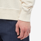 YMC Men's Shrank Crew Sweat in Ecru Marl