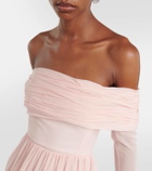 Giambattista Valli Off-shoulder silk georgette gown