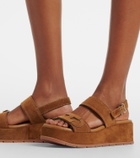 Hogan H703 suede platform sandals