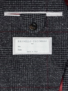 Brunello Cucinelli - Checked Silk, Wool and Cashmere-Blend Suit Jacket - Brown