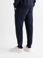 BRUNELLO CUCINELLI - Tapered Cotton-Jersey Sweatpants - Blue