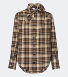 Patou Bow-detail checked cotton shirt