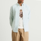 Polo Ralph Lauren Men's Button Down Stripe Oxford Shirt in Hillside Green/White