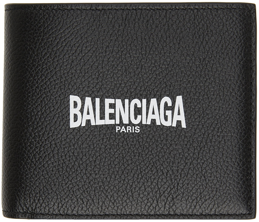 Balenciaga Black Cash 'Paris' Logo Bifold Wallet Balenciaga