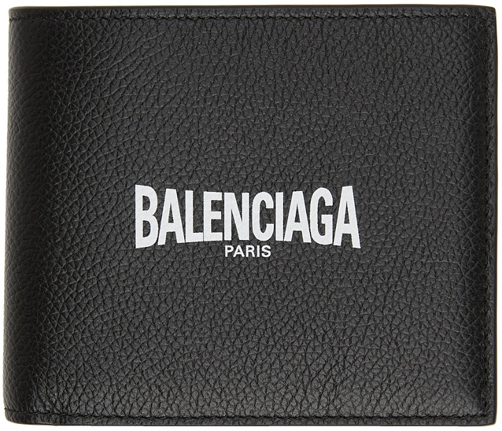 Photo: Balenciaga Black Cash 'Paris' Logo Bifold Wallet