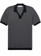 Orlebar Brown - Roddy Waffle-Knit Polo Shirt - Blue