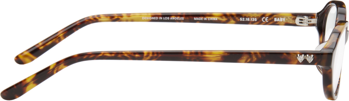 BONNIE CLYDE Brown Oval Baby Glasses