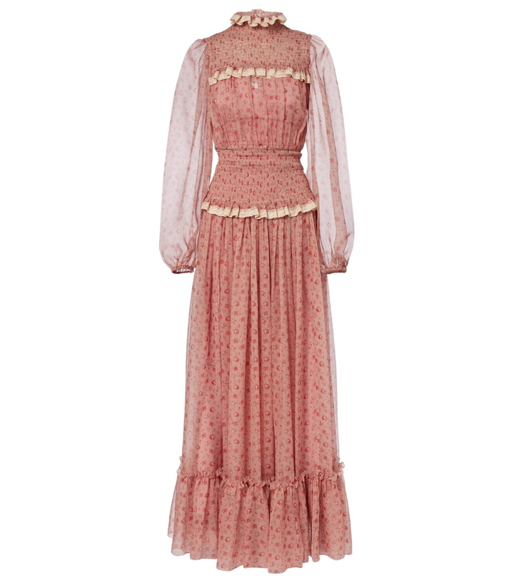 Photo: Dolce&Gabbana Floral silk and cotton chiffon gown