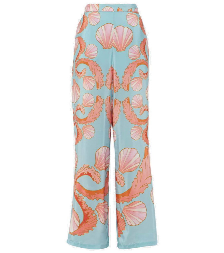 Photo: Adriana Degreas Printed high-rise silk wide-leg pants