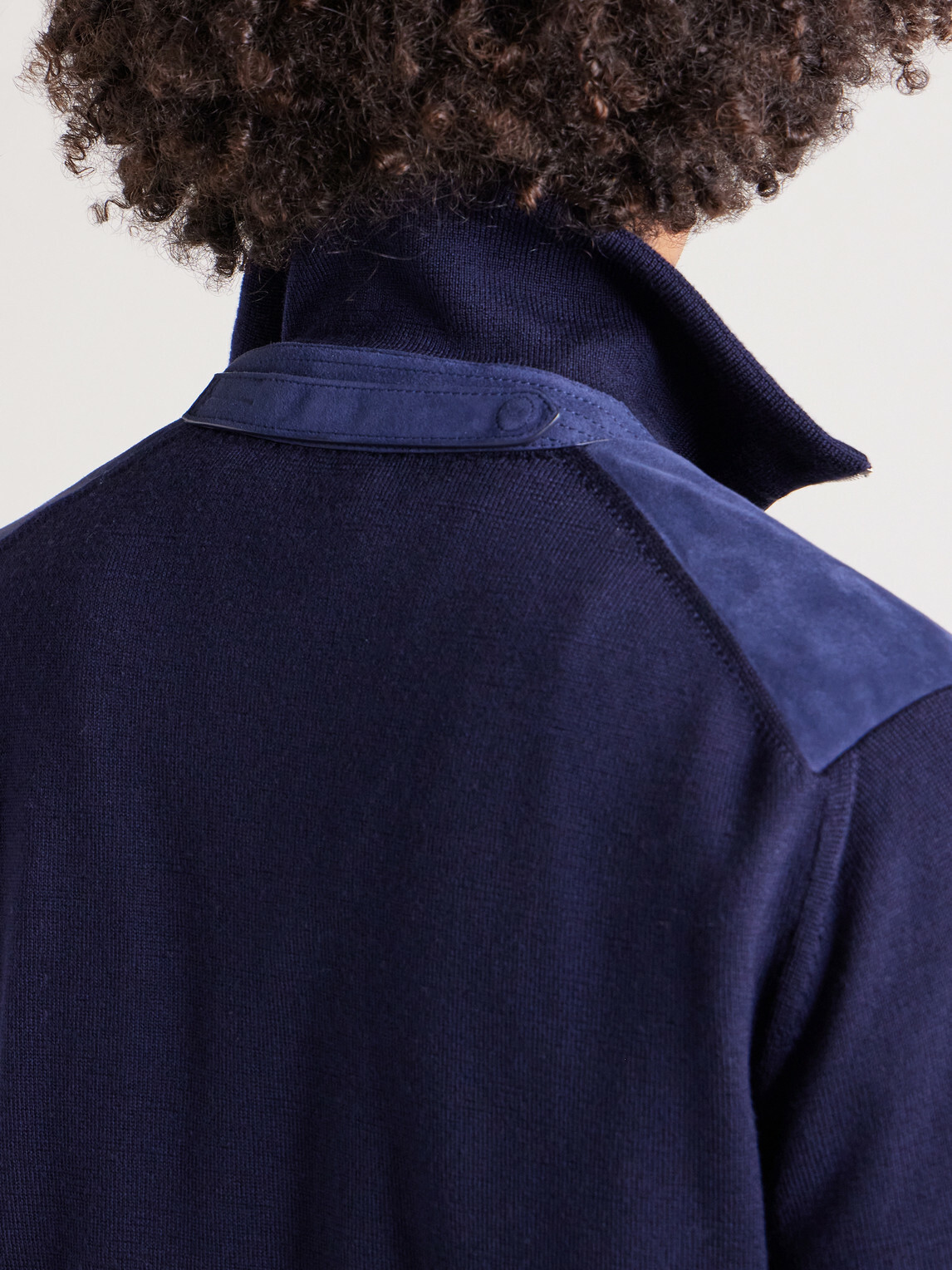 TOM FORD - Slim-Fit Merino Wool-Blend and Suede Bomber Jacket - Blue