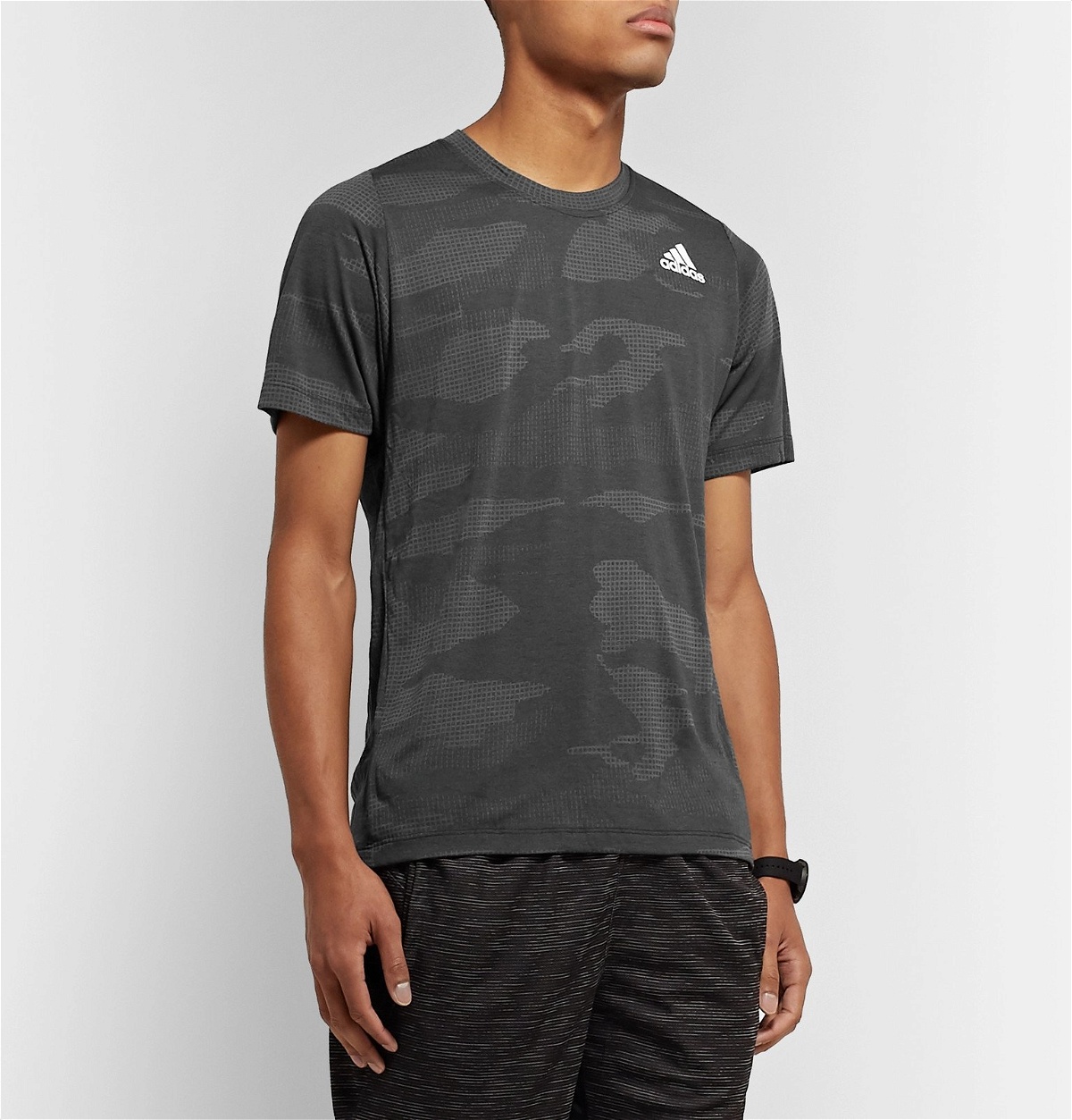 Adidas Sport - FreeLift adidas Climalite - Black T-Shirt Camouflage-Print