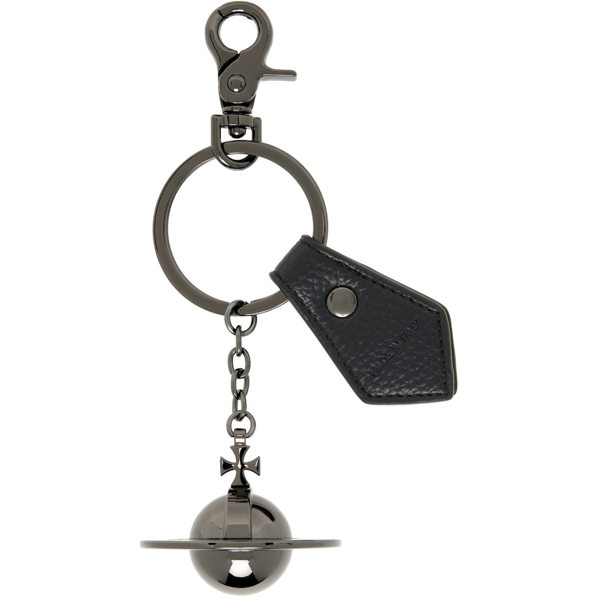 Vivienne Westwood Gunmetal 3D Orb Keychain