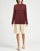 Manila Grace Womens Shirt Burgundy
