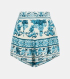 Adriana Degreas Printed high-rise shorts