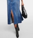 Alexander McQueen Kickback denim midi skirt