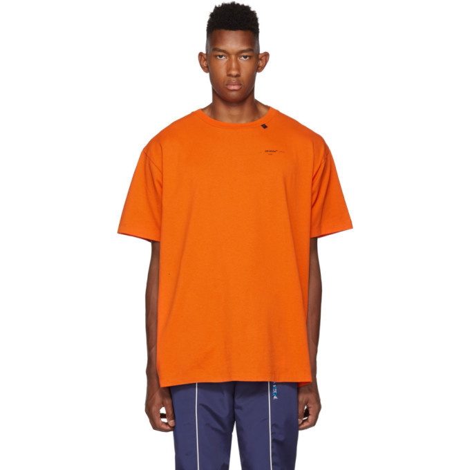 Photo: Off-White Orange and Black Abstract Arrows T-Shirt