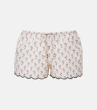 Montce Cynthia floral scalloped cotton shorts
