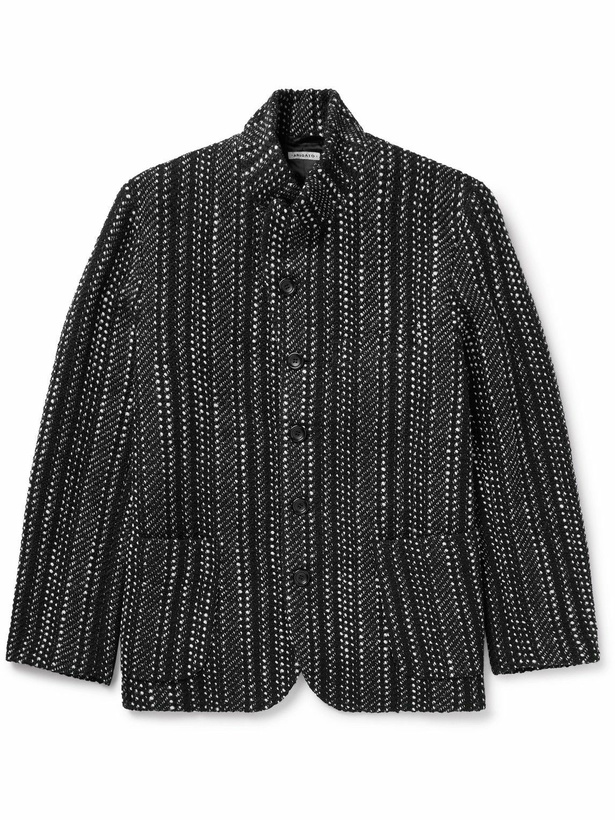 Photo: Blue Blue Japan - Wool-Blend Tweed Jacket - Black