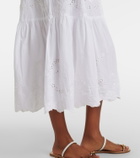 Juliet Dunn Broderie anglaise cotton midi dress