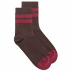 Damson Madder Women's Sporty Calf Socks in Choc 