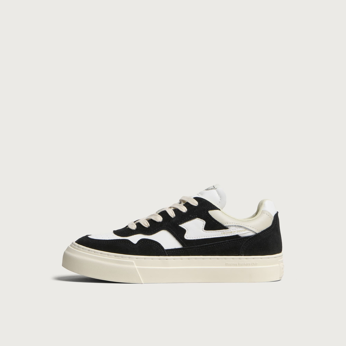 Stepney Workers Club Men's Pearl S-Strike II Suede Leather - END. Exclusive in Black/White