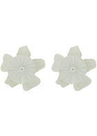 Chloe The Chloé Bloom Enamelled Clip-on Drop Earrings - White - One Size