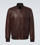 Brioni Leather bomber jacket