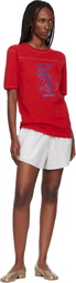 Maison Margiela Red Cotton Varsity T-shirt