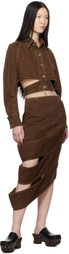 Eckhaus Latta Brown Ellipse Denim Jacket