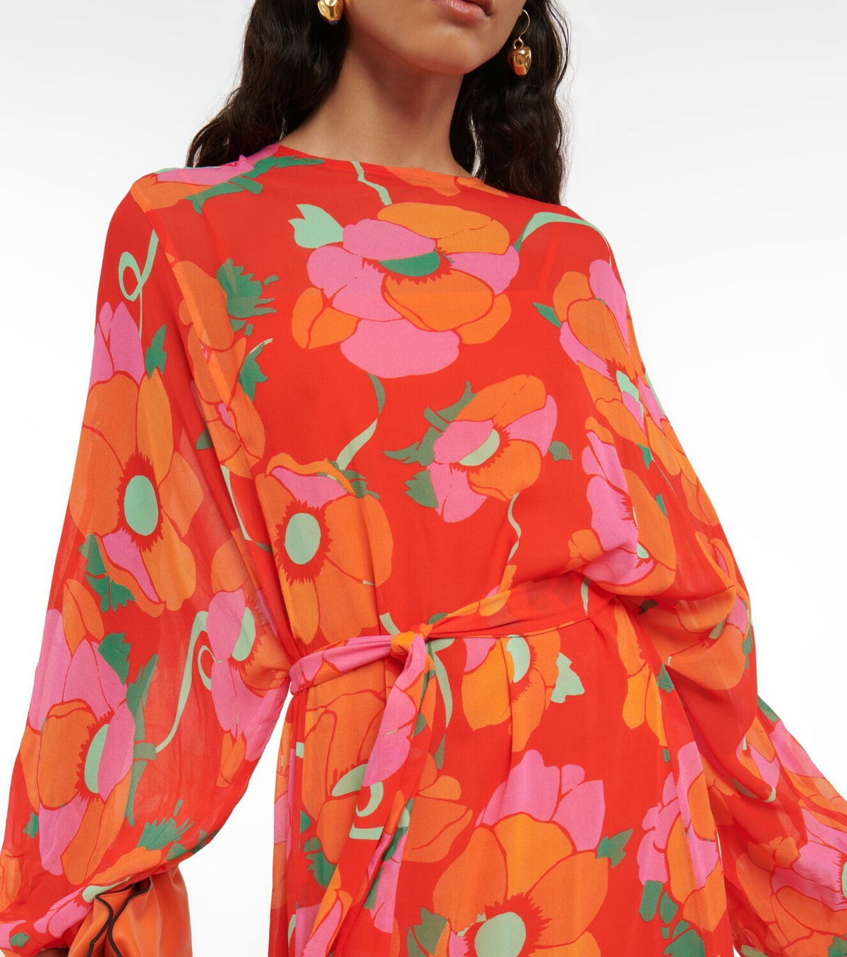 knee length dresses for ladies Alex Cotton Midi Dress Bellini Ikat / XXS