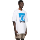 Heron Preston White and Blue Herons T-Shirt